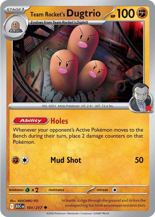 Team Rocket's Dugtrio - 101/217 - ME: Ascended Heroes