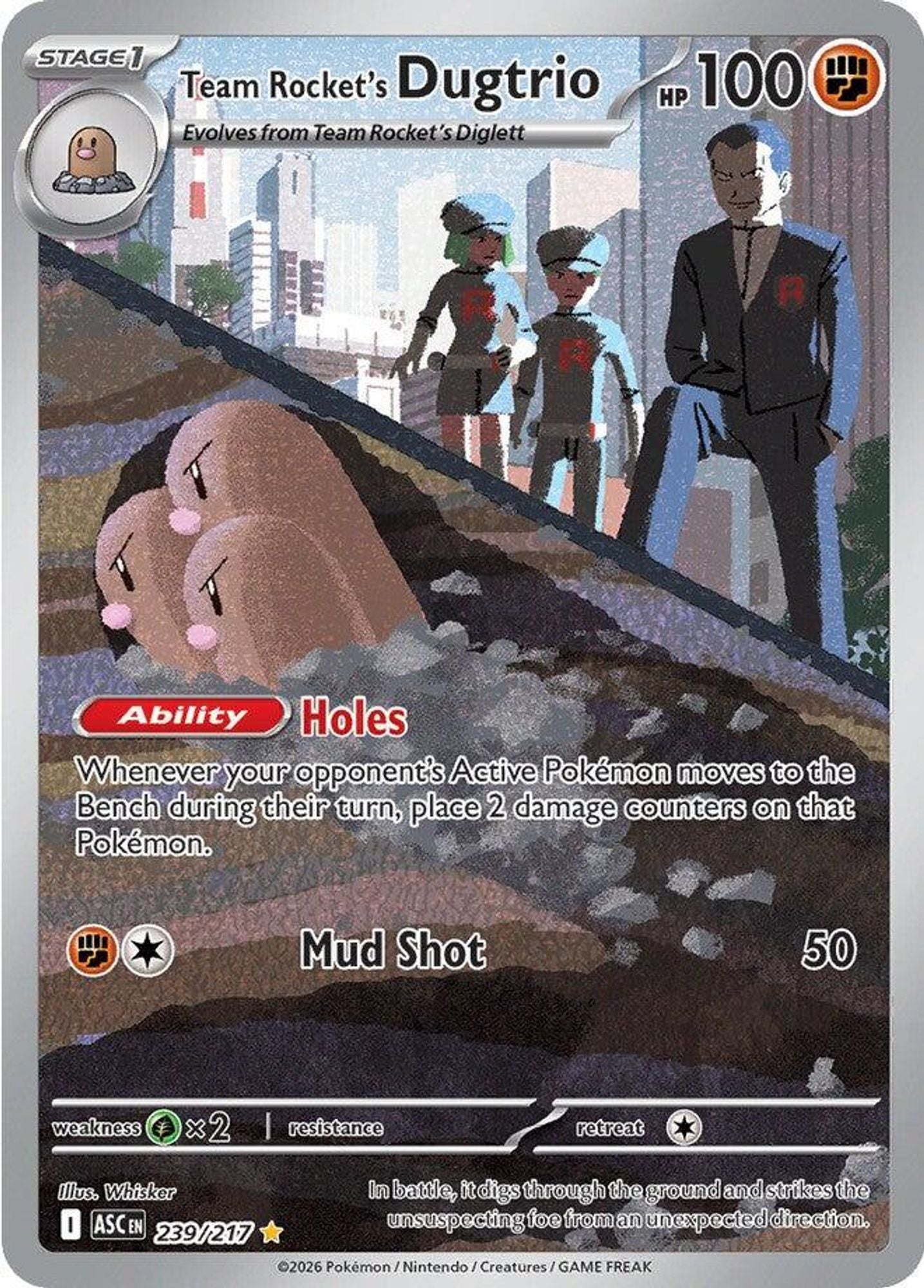 Team Rocket's Dugtrio - 239/217