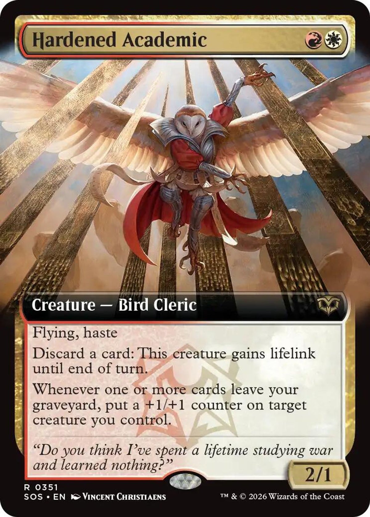 Hardened Academic (Extended Art) - Secrets of Strixhaven