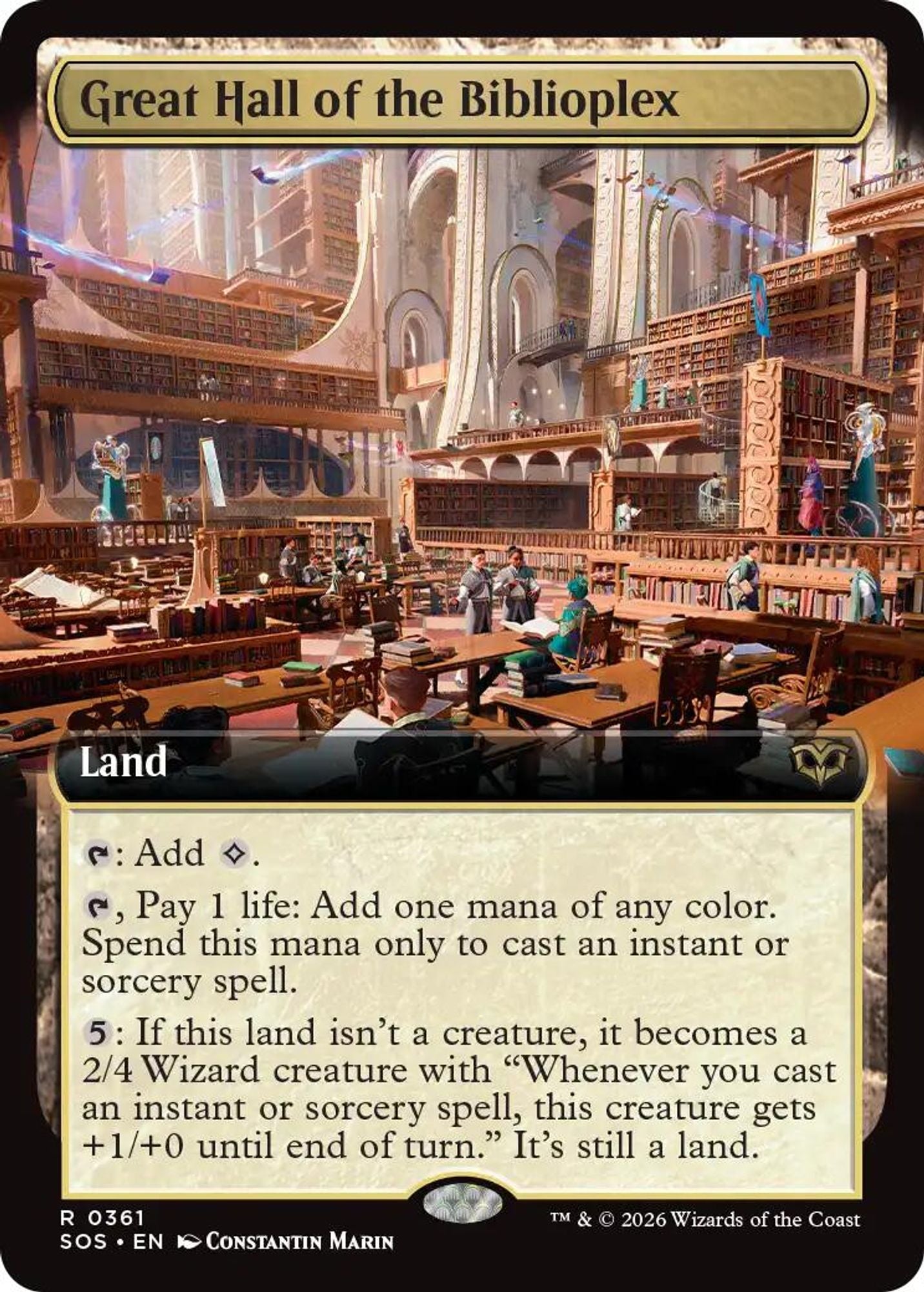 Great Hall of the Biblioplex (Extended Art) (Foil)