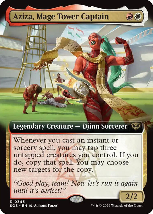 Aziza, Mage Tower Captain (Extended Art) - Secrets of Strixhaven