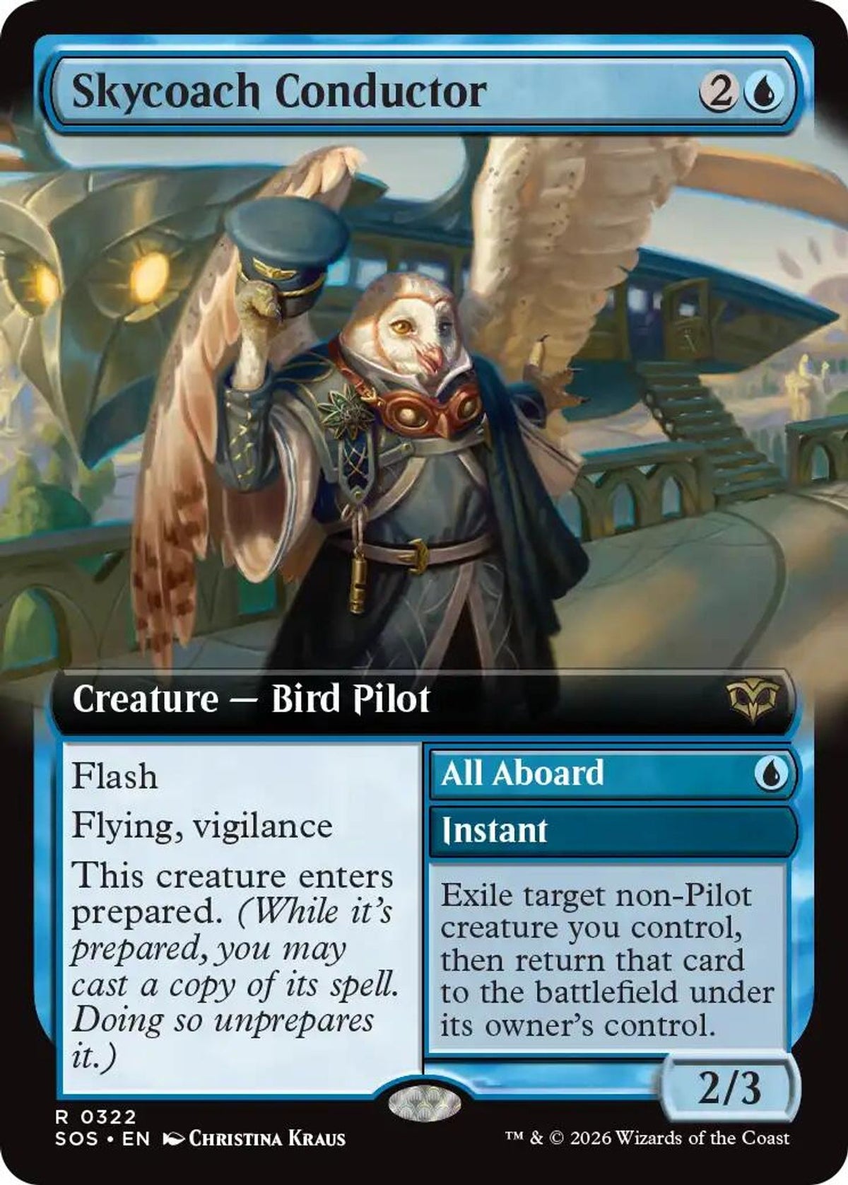 Skycoach Conductor (Extended Art) - Secrets of Strixhaven