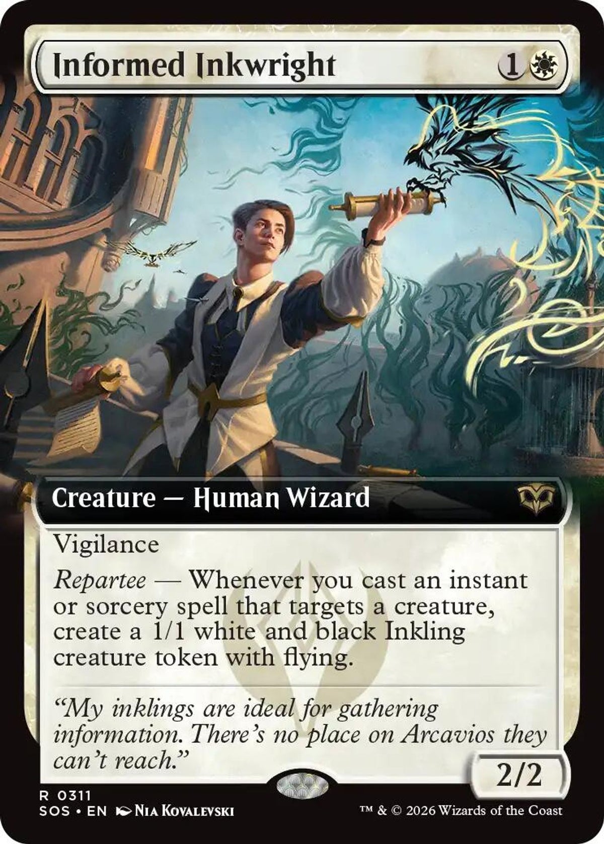 Informed Inkwright (Extended Art) - Secrets of Strixhaven