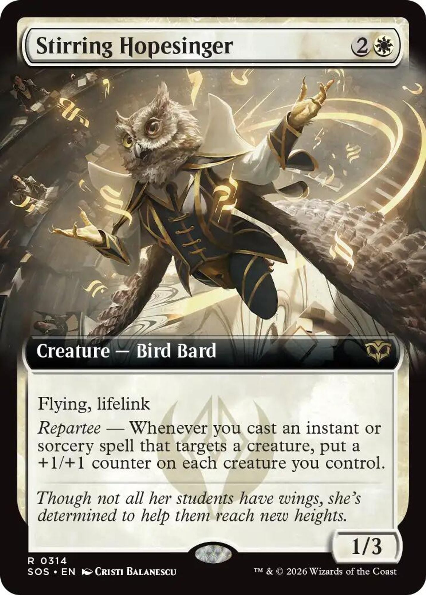 Stirring Hopesinger (Extended Art) (Foil)