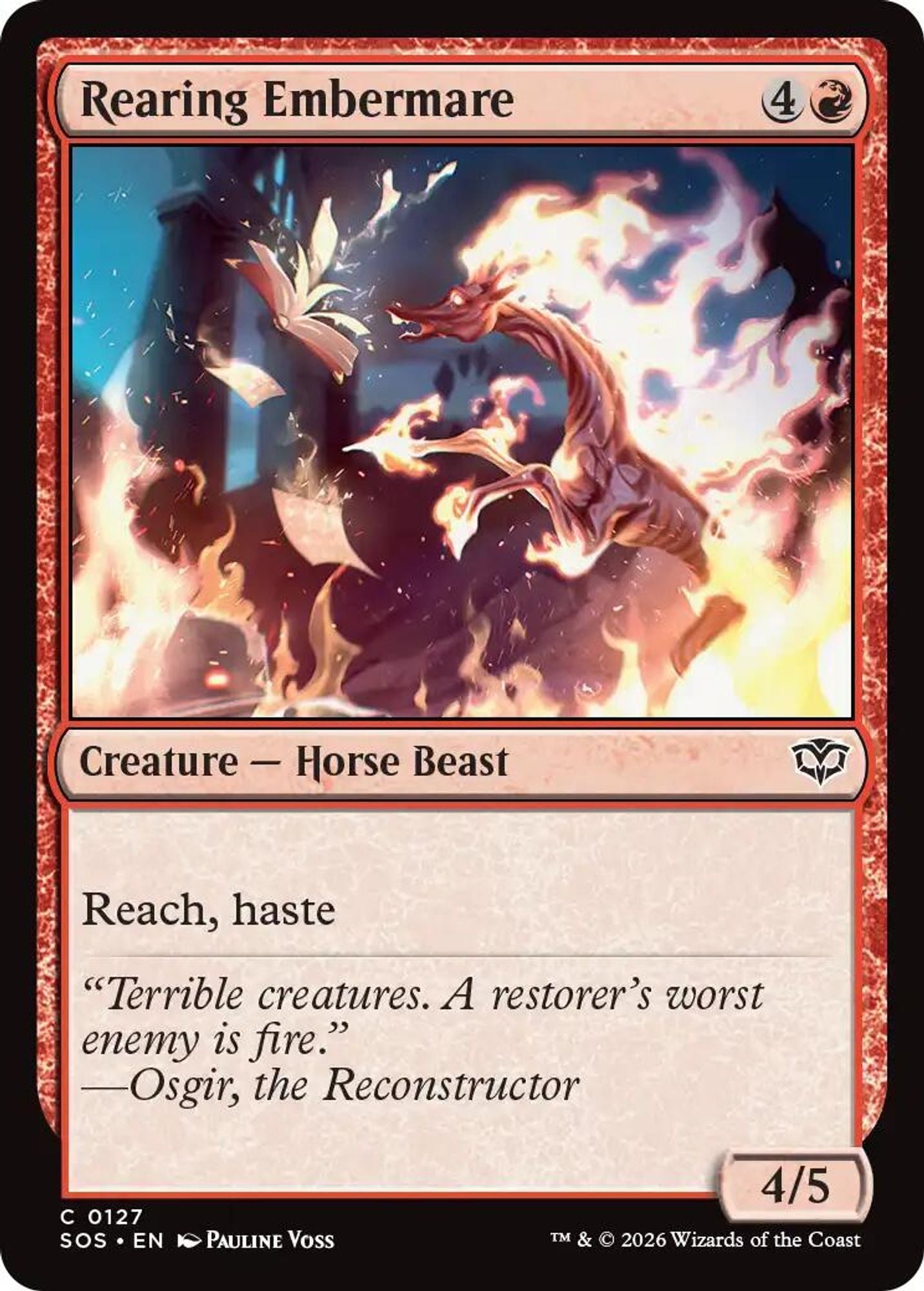 Rearing Embermare - Secrets of Strixhaven