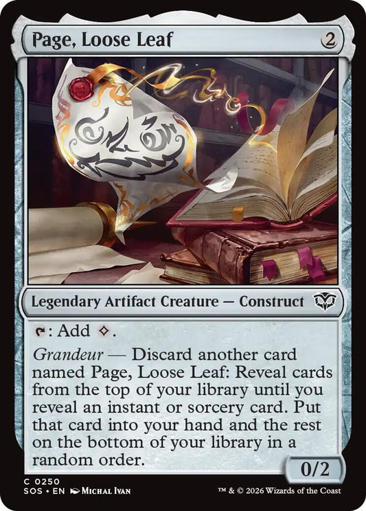 Page, Loose Leaf - Secrets of Strixhaven