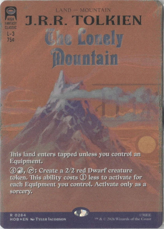 Scan Image | The Lonely Mountain (Borderless) (Surge Foil) - The Hobbit | [250B0220]