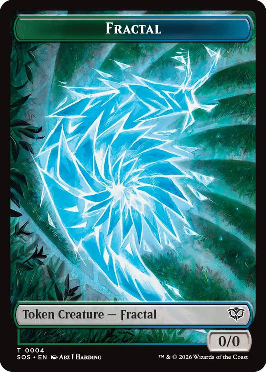 Fractal (0004) // Spirit (0010) Double-Sided Token - Secrets of Strixhaven