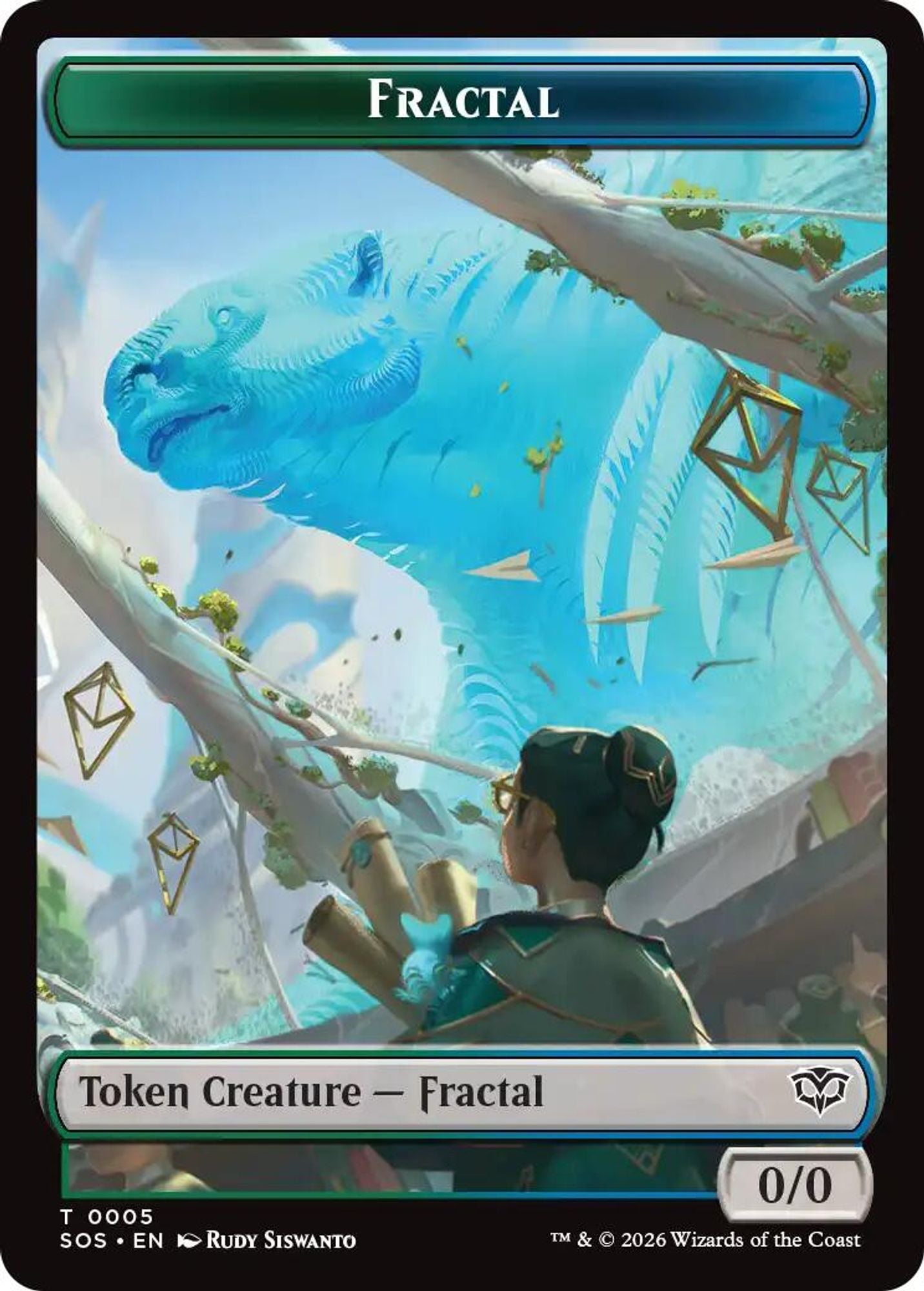 Fractal (0005) // Spirit (0011) Double-Sided Token - Secrets of Strixhaven