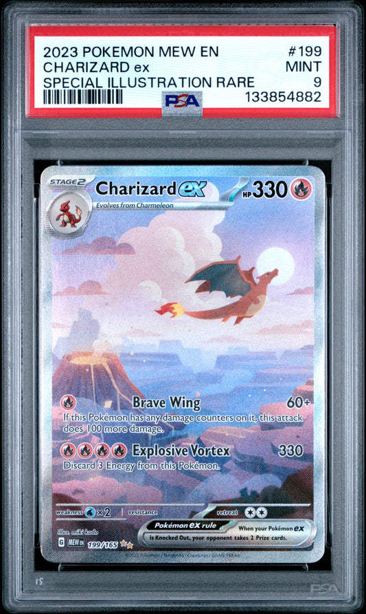 2023 Pokemon Mew En-151 199 Charizard Ex Special Illustration Rare - PSA 9