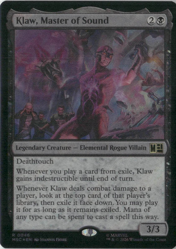 Scan Image | Klaw, Master of Sound (Surge Foil) - Commander: Marvel Super Heroes | [7D5F4A7D]