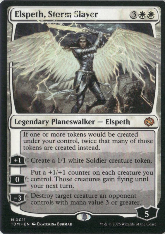 Scan Image | Elspeth, Storm Slayer - Tarkir: Dragonstorm | [B4C16D20]
