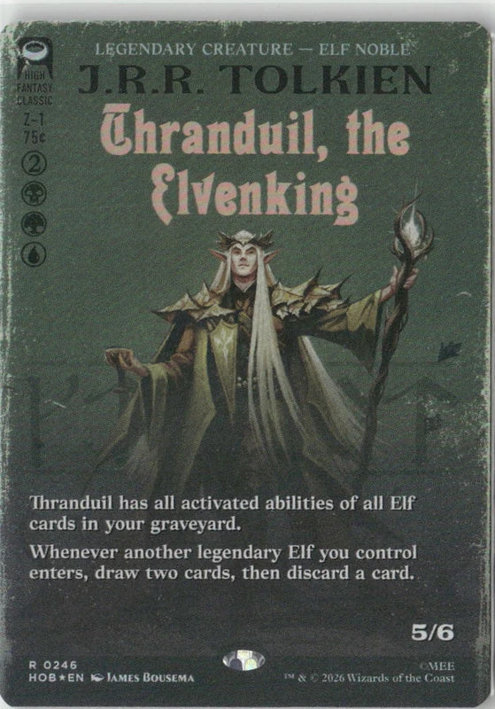 Scan Image | Thranduil, the Elvenking (Borderless) (Surge Foil) - The Hobbit | [7A4DC431]