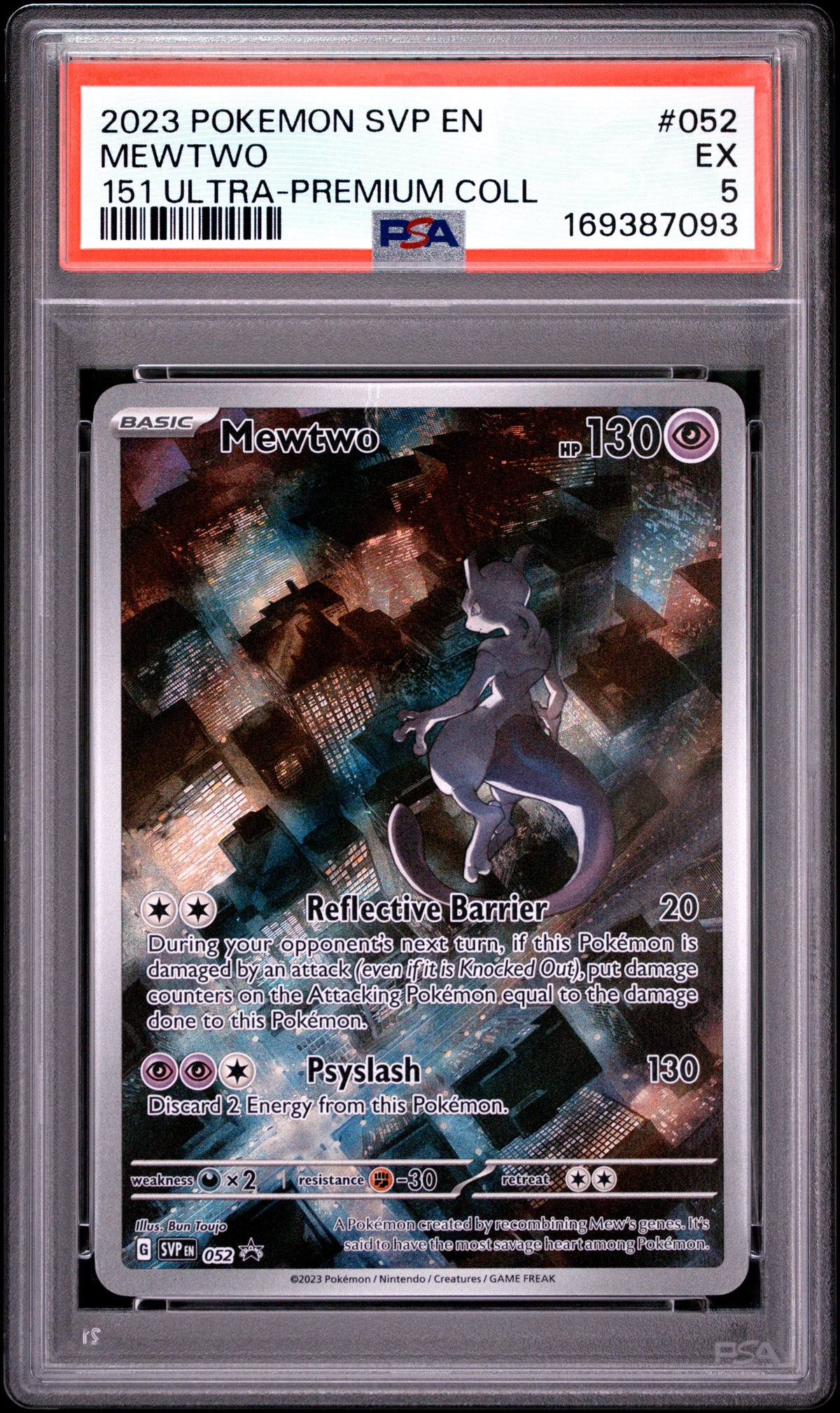 2023 Pokemon Svp En-Sv Black Star Promo 052 Mewtwo 151 Ultra-Premium Coll - PSA 5