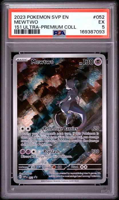 2023 Pokemon Svp En-Sv Black Star Promo 052 Mewtwo 151 Ultra-Premium Coll - PSA 5