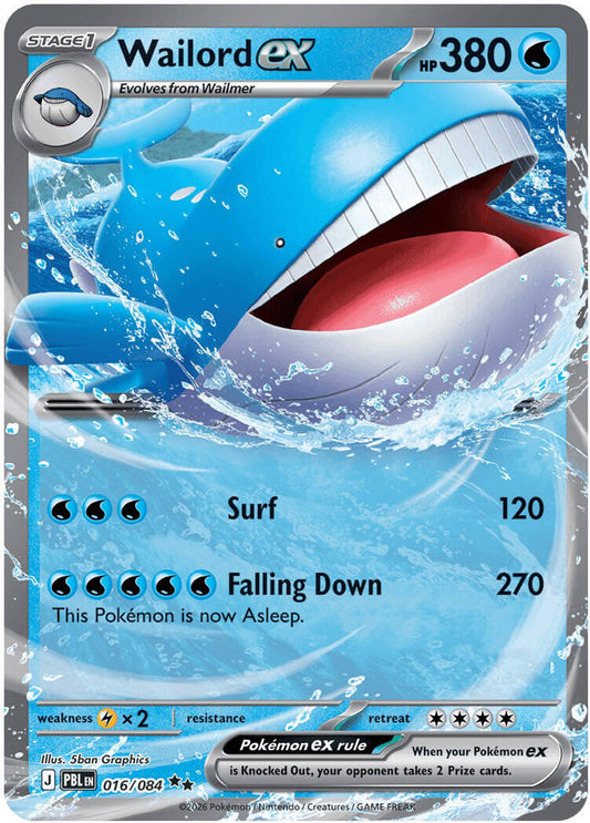 Wailord ex - 016/084 - ME05: Pitch Black