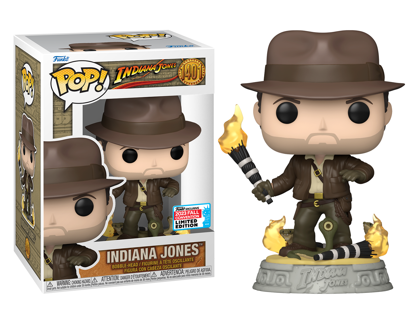 Indiana Jones - Indiana Jones with Snakes NYCC 2023 Fall Convention Exclusive Pop! Vinyl