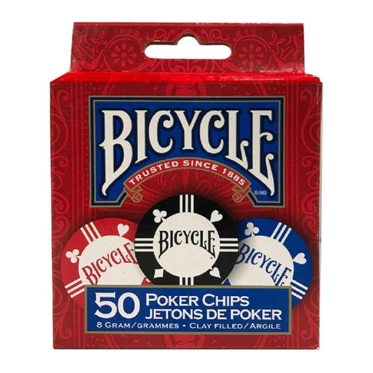 Bicycle Games and Accessories: Bicycle 8 Gram 50 Count Clay Poker Chips