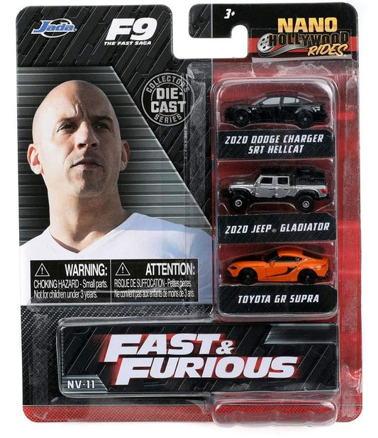 Fast and Furious - Nano Hollywood Rides Vehicle 3 Pack
