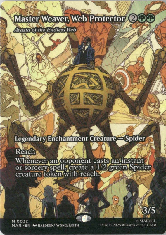Scan Image | Master Weaver, Web Protector - Arasta of the Endless Web (Borderless) - Marvel Universe Eternal-Legal | [5D5DDBCA]