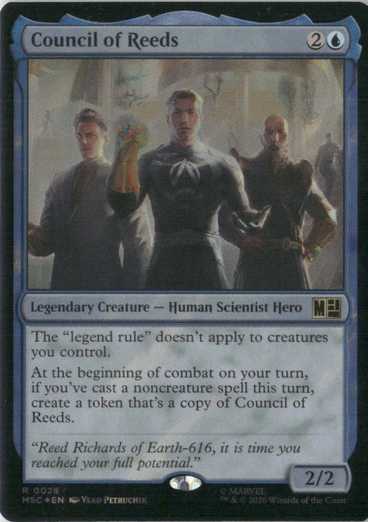 Scan Image | Council of Reeds (Surge Foil) - Commander: Marvel Super Heroes | [63CACE9D]