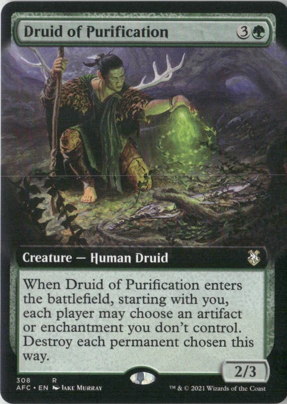 Scan Image | Druid of Purification (Extended Art) - Commander: Adventures in the Forgotten Realms | [87319B88]