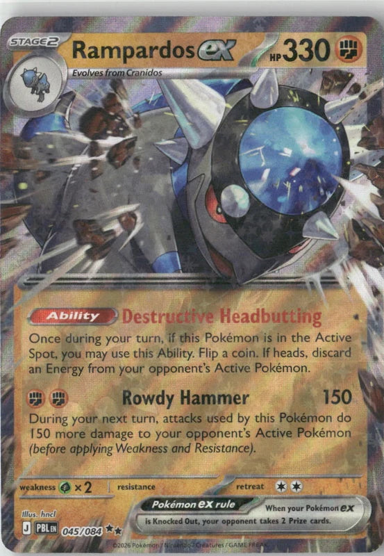 Rampardos ex - 045/084 - ME05: Pitch Black