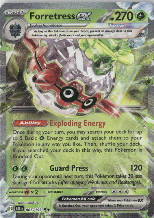 Forretress ex - 005/193 - SV02: Paldea Evolved