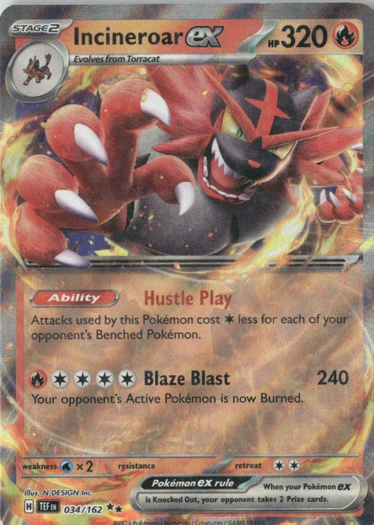 Incineroar ex - 034/162 - SV05: Temporal Forces