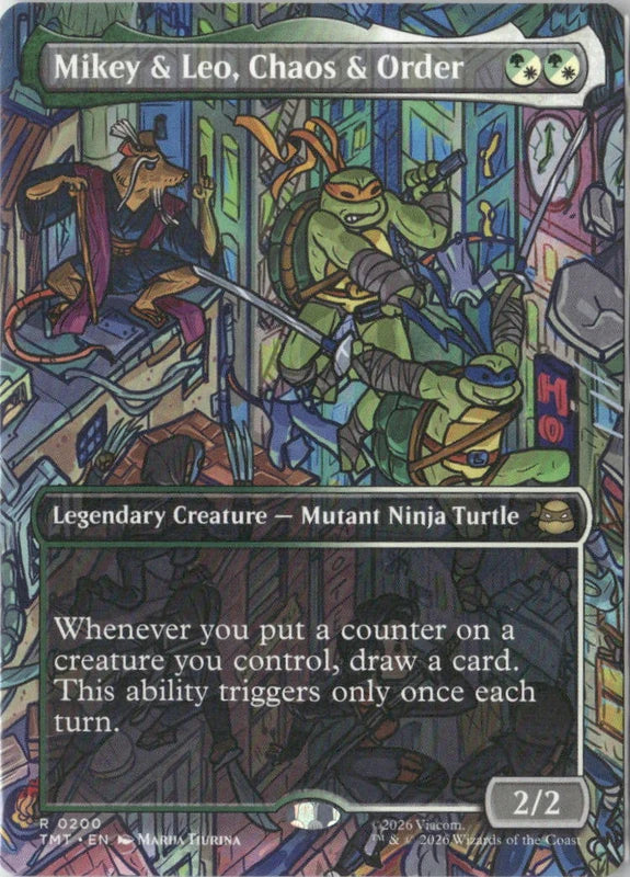 Scan Image | Mikey & Leo, Chaos & Order (Borderless) - Teenage Mutant Ninja Turtles | [1640AD3E]
