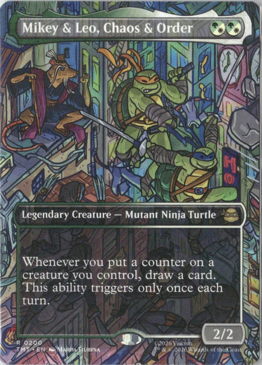 Scan Image | Mikey & Leo, Chaos & Order (Borderless) - Teenage Mutant Ninja Turtles | [1640AD3E]