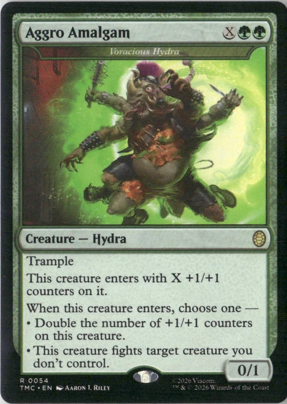 Scan Image | Aggro Amalgam - Voracious Hydra (Surge Foil) - Commander: Teenage Mutant Ninja Turtles | [98B78B4F]