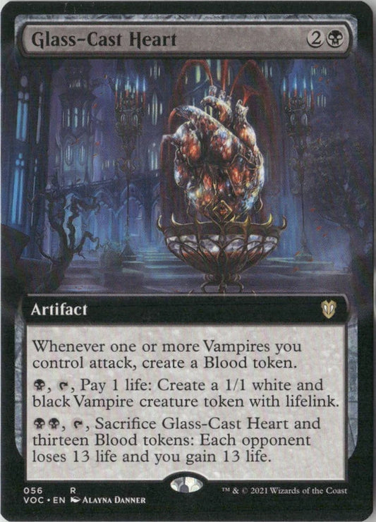 Scan Image | Glass-Cast Heart (Extended Art) - Commander: Innistrad: Crimson Vow | [1688D9B5]