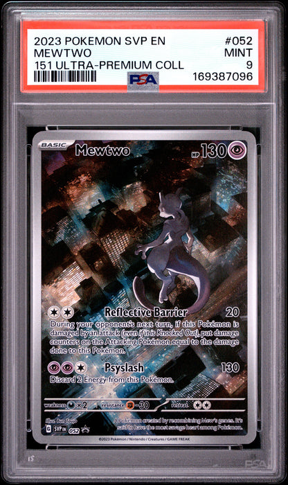 2023 Pokemon Svp En-Sv Black Star Promo 052 Mewtwo 151 Ultra-Premium Coll - PSA 9