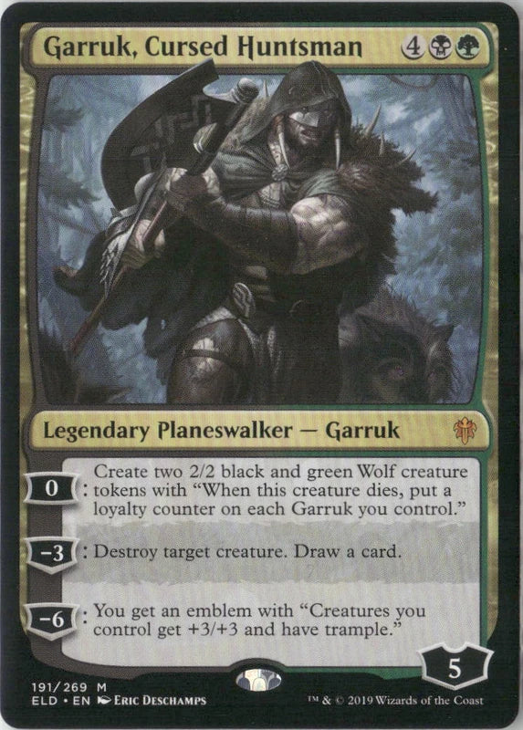 Scan Image | Garruk, Cursed Huntsman - Throne of Eldraine | [4EAD0532]
