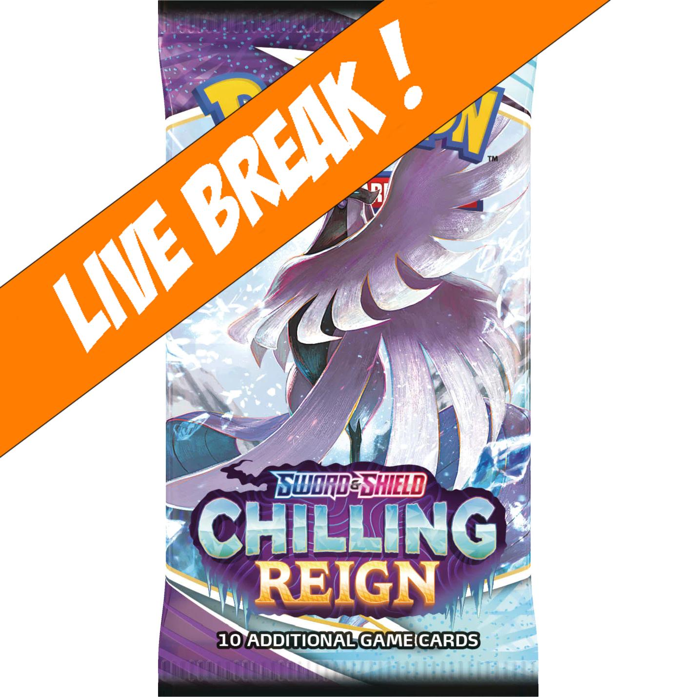 [ Live Break ] Chilling Reign - Pokémon TCG Sword and Shield SWSH06 Booster Pack