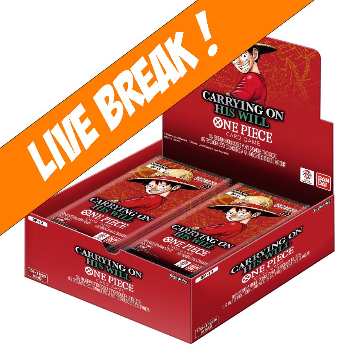 [ Live Break ] One Piece Card Game: Carrying On His Will [OP-13] Booster Box