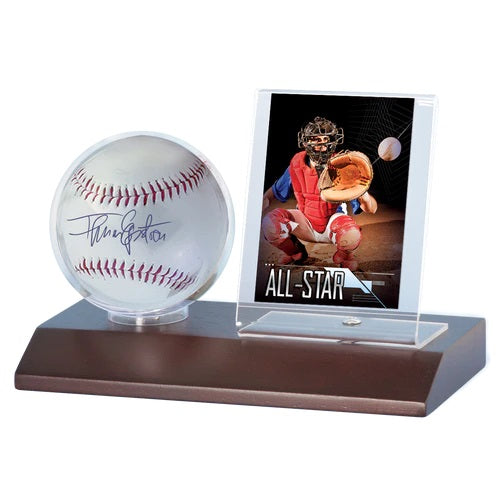 Ultra Pro: Baseball & Card Dark Wood Holder