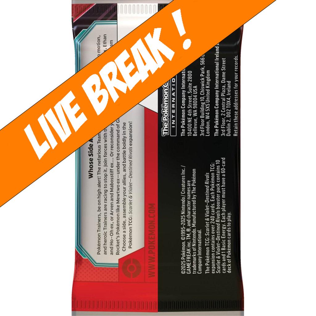 [ Live Break ] Destined Rivals - Pokémon TCG Scarlet & Violet SV10 Booster Pack