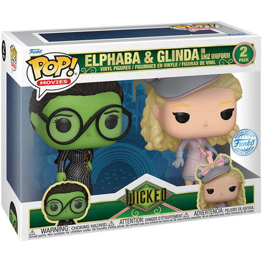 Wicked (2024) - Glinda & Elphaba in Shiz Uniform US Exclusive Pop! 2-Pack