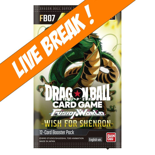 [ Live Break ] Dragon Ball Super Card Game: Fusion World – Wish For Shenron [FB07] Booster Pack