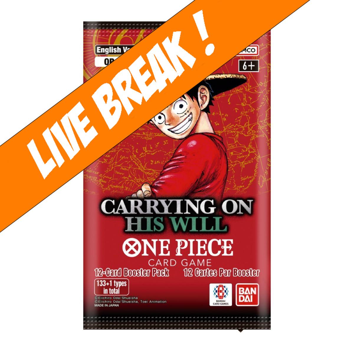 [ Live Break ] One Piece Card Game: Carrying On His Will [OP-13] Booster Pack