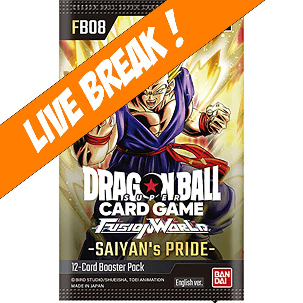 [ Live Break ] Dragon Ball Super Card Game: Fusion World  Saiyan's Pride [FB08] Booster Pack