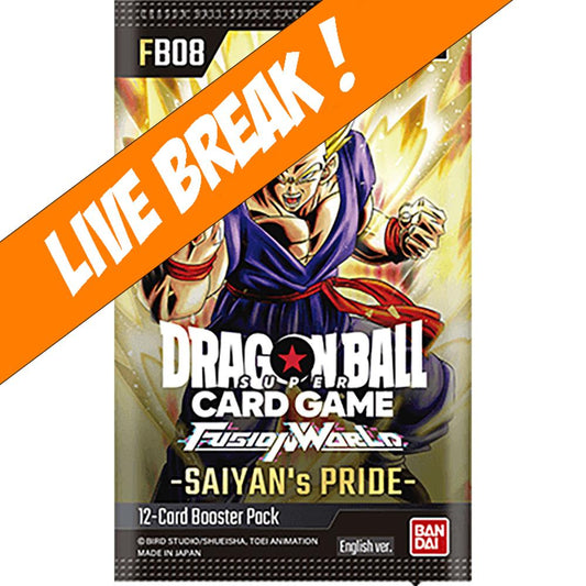 [ Live Break ] Dragon Ball Super Card Game: Fusion World  Saiyan's Pride [FB08] Booster Pack