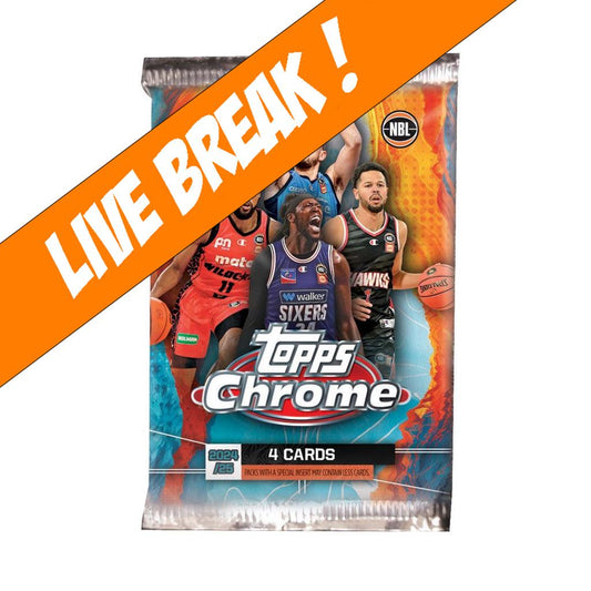 [ Live Break ] Topps Chrome NBL 2024/2025 Basketball Trading Cards -  Hobby Breaker Booster Pack