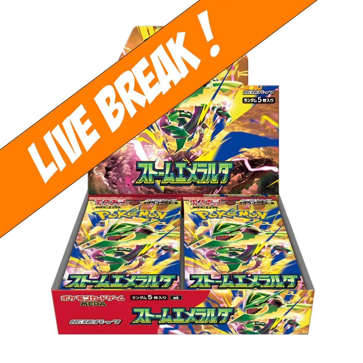 [ Live Break ] Storm Emeralda - Pokemon MEGA M6 Booster Box (Japanese)