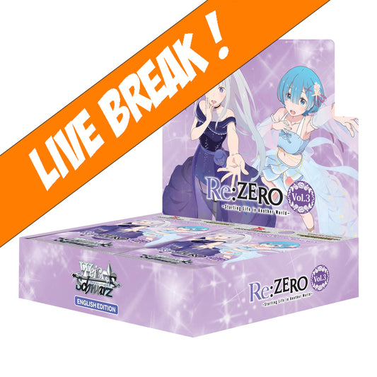 [ Live Break ] [Weiss Schwarz] Re:ZERO -Starting Life in Another World- Vol.3 - Booster Box