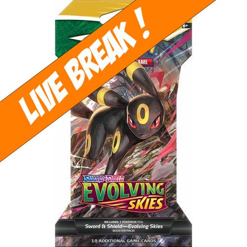 [ Live Break ] Evolving Skies - POKÉMON TCG Sword and Shield SWSH07 Blister Pack