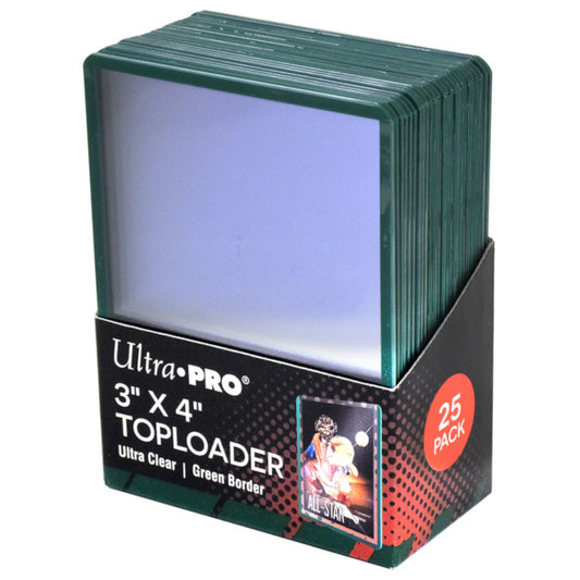 Ultra Pro: 3" X 4" Green Border Toploader 25ct