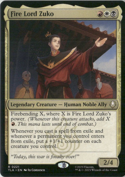 Fire Lord Zuko - Avatar: The Last Airbender